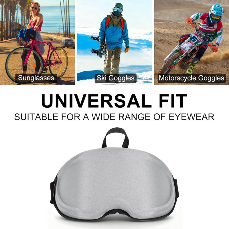 BATFOX Kids Youth Dirt Bike Goggles-Motocross & ATV Riding Goggles for Women,UV400 Anti-Slip Strap,MTB,UTV,OTG,MX Gear (Case Only-Gray, Youth) - Image 2